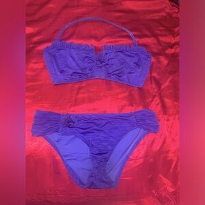 Betsey Johnson Royal Purple Swim Top and Bottoms